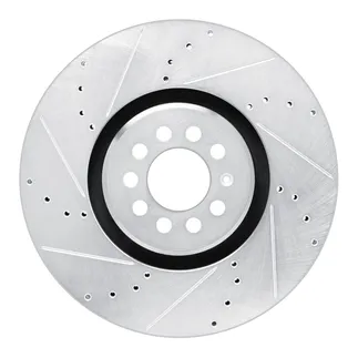 R1 Concepts EDZ-74026D Brake Rotor Drilled & Slotted Silver